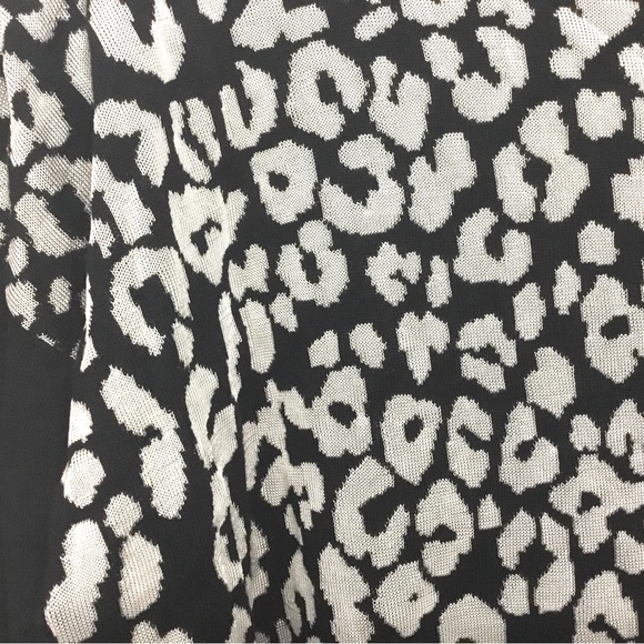 INC INTERNATIONAL CONCEPTS BLACK LEOPARD ANIMAL PRINT WOMENS SWEATER SHIRT SZ: L - Picture 9 of 10